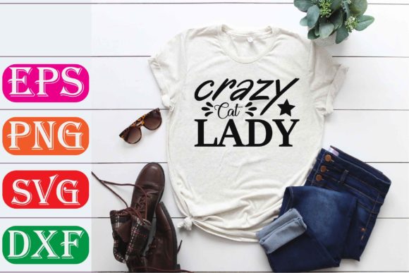 Cat Svg Design Crazy Cat Lady Review
