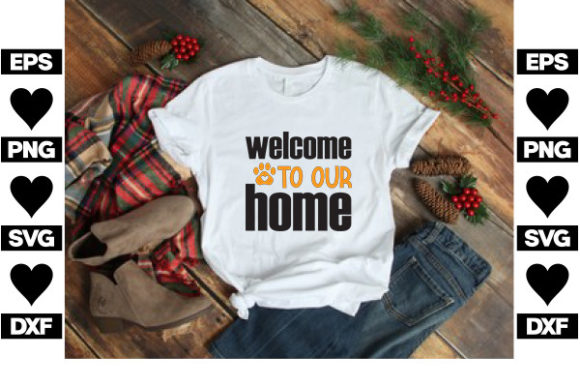 Cat SVG Design Welcome to Our Home
