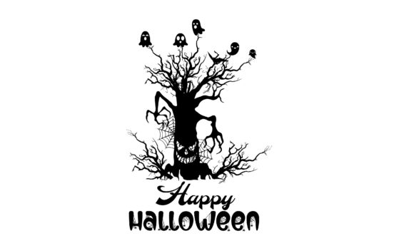 Halloween Tree Vector Silhouette Review