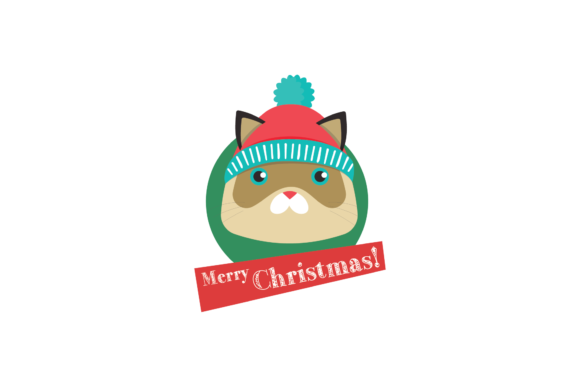 Merry Christmas Cat Sticker Design Review